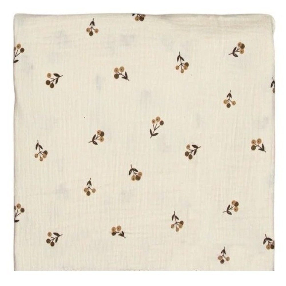 Berry muslin ivory tan cream brown olive 48"x48" square baby swaddle receiving
